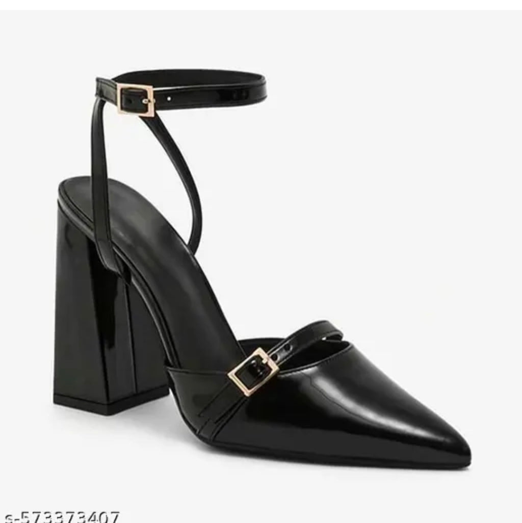 Bellezza Premium Pointed Buckle Block Heels